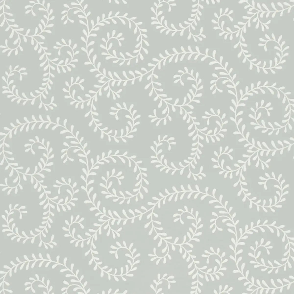 Leafy Scroll Wallpaper - Dove