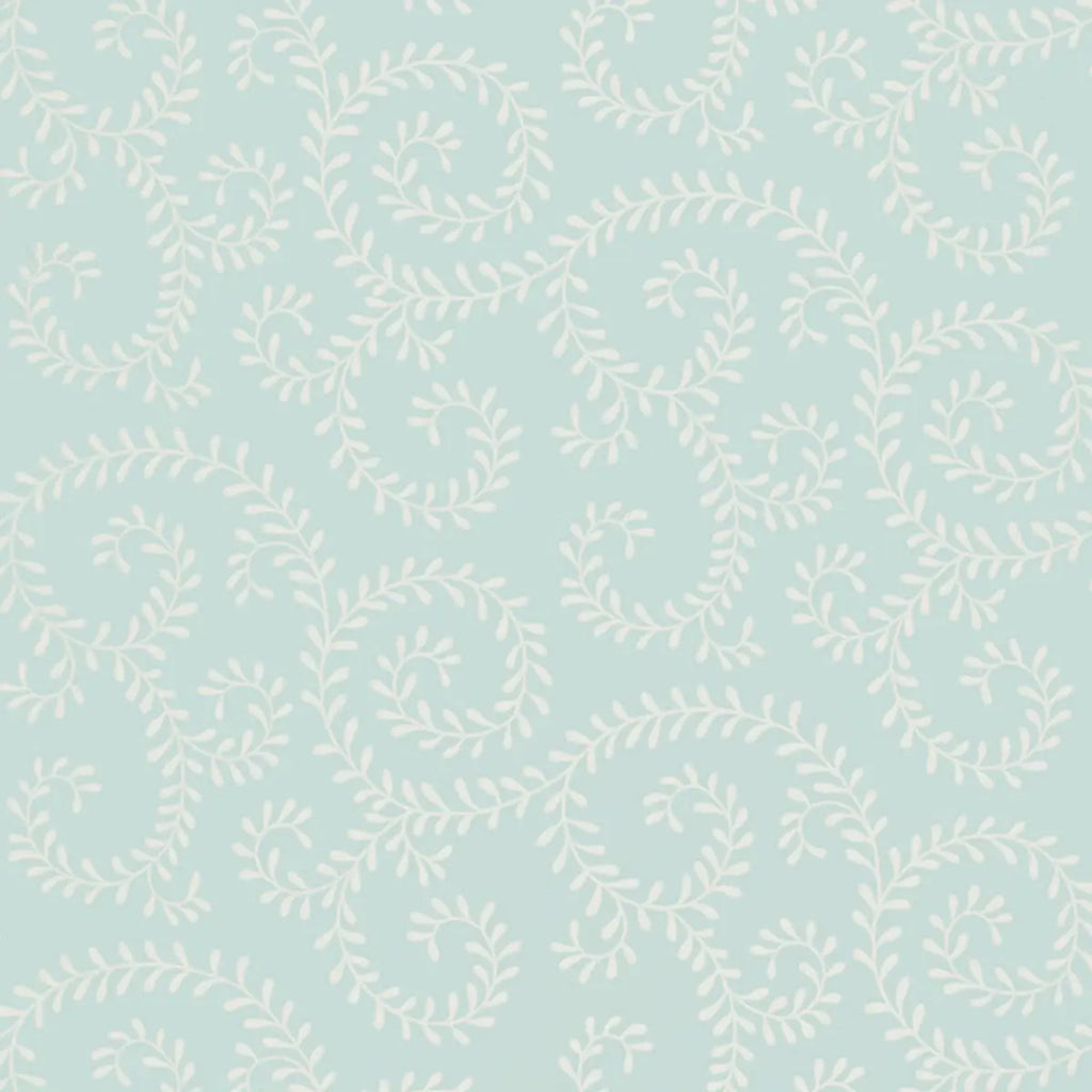 Leafy Scroll Wallpaper - Sky