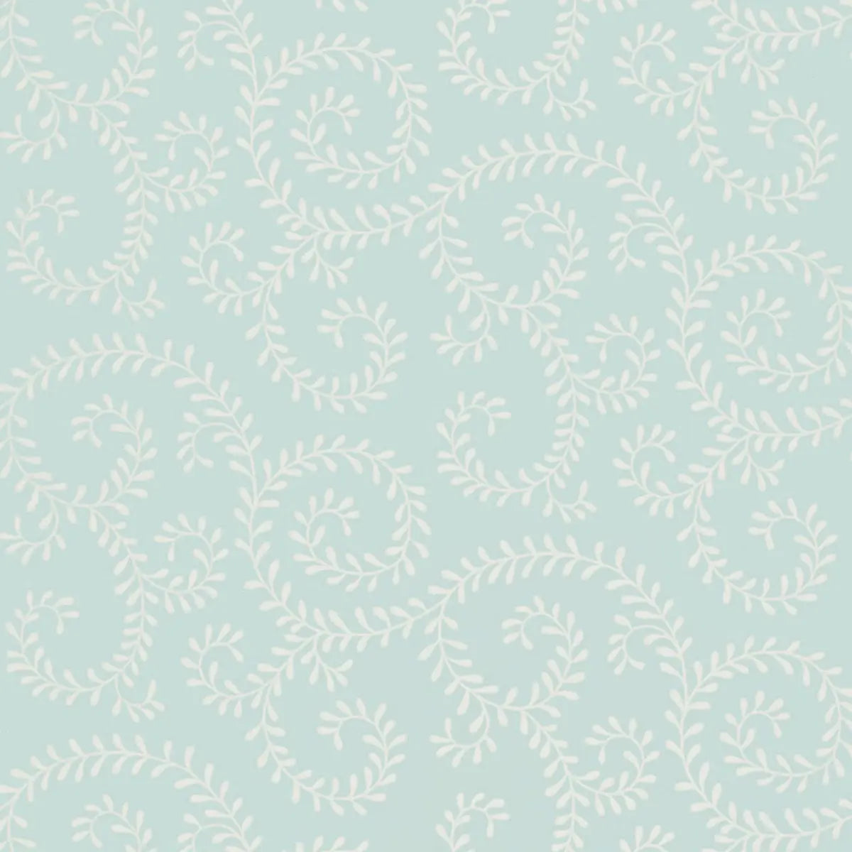 Leafy Scroll Wallpaper - Sky