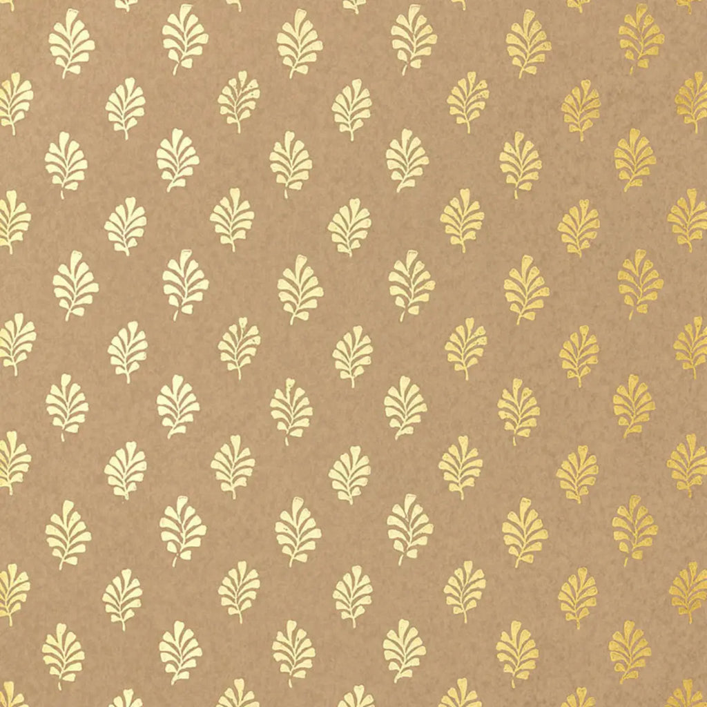 Bakara Leaf Wallpaper - Gilt
