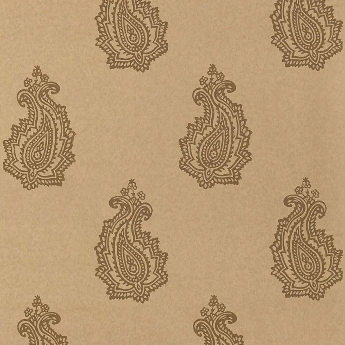 Madras Paisley Wallpaper - Tabac