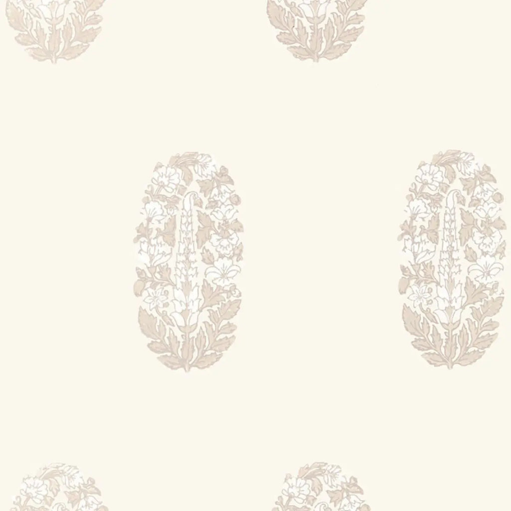 Askandra Flower Wallpaper - Oyster