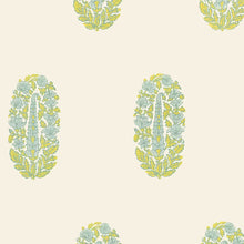 Load image into Gallery viewer, Askandra Flower Wallpaper - Pear &amp; Water Blue