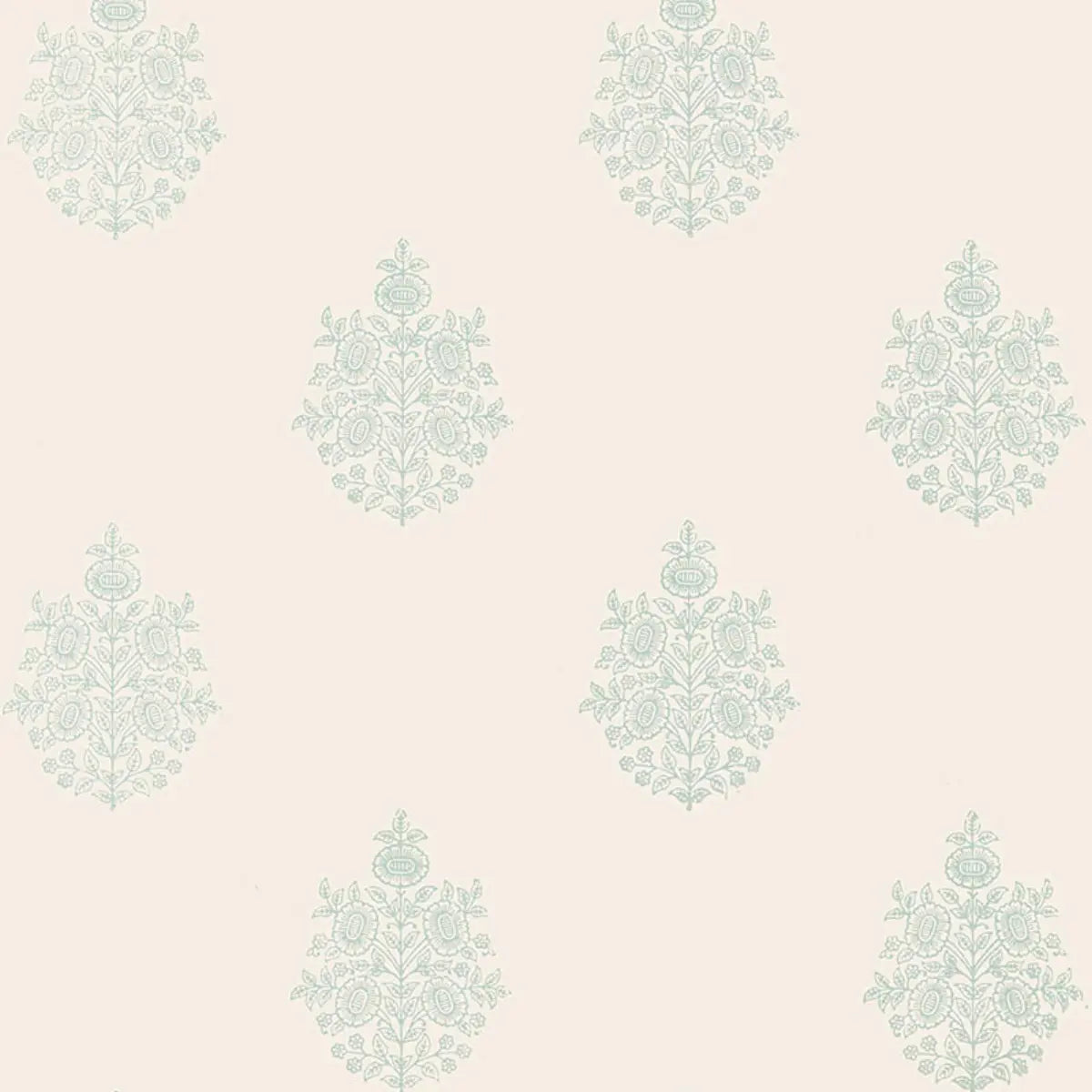 Asara Flower Wallpaper - Water Blue