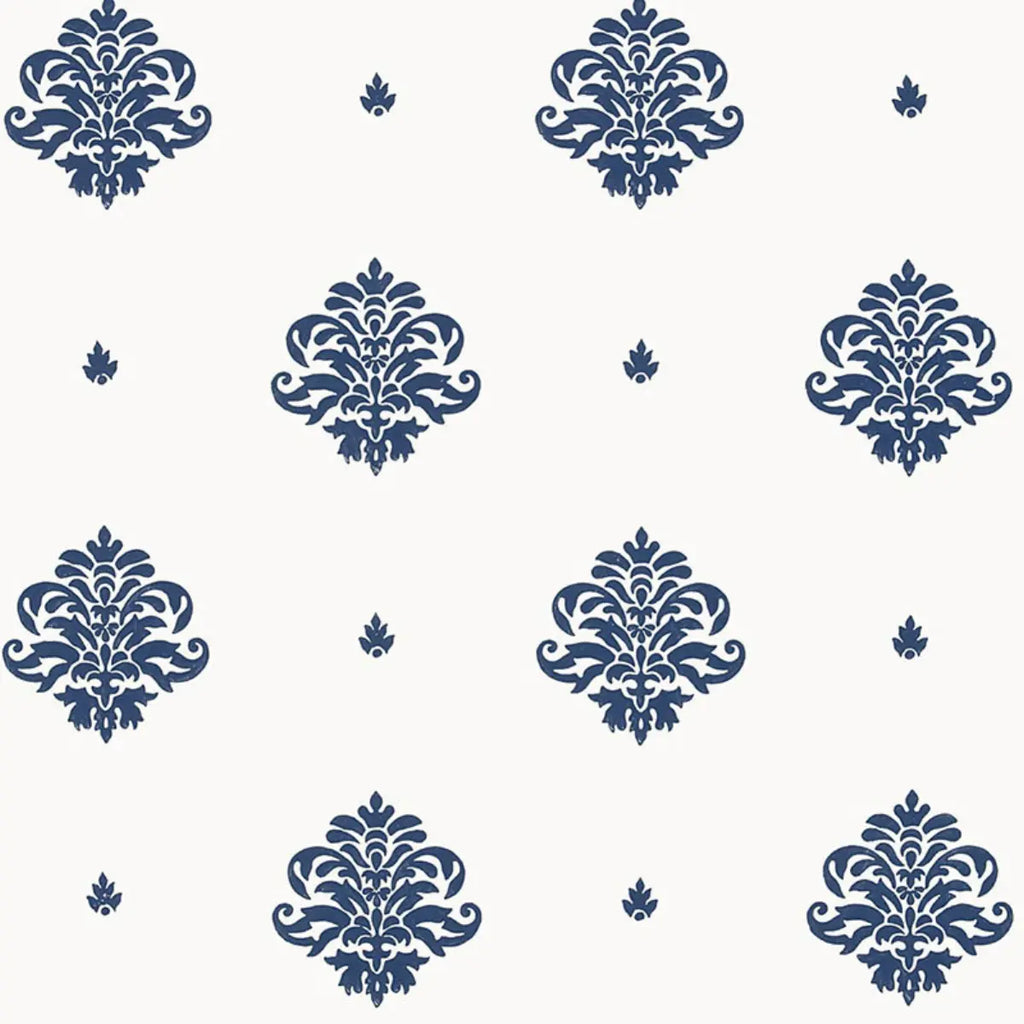 Mayla Damask Wallpaper - Navy