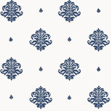 Load image into Gallery viewer, Mayla Damask Wallpaper - Navy
