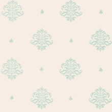 Load image into Gallery viewer, Mayla Damask Wallpaper - Water Blue
