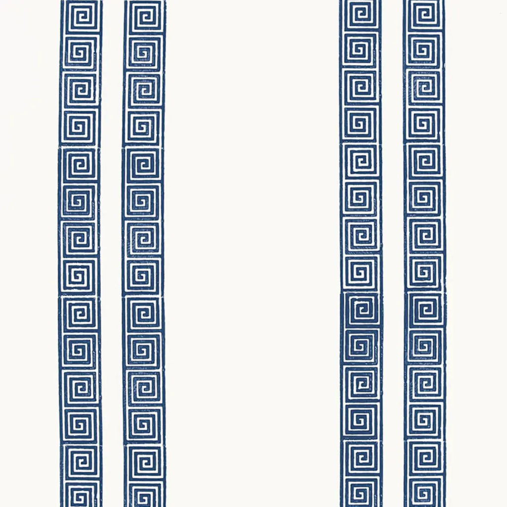 Greek Key Stripe Wallpaper in an interior setting