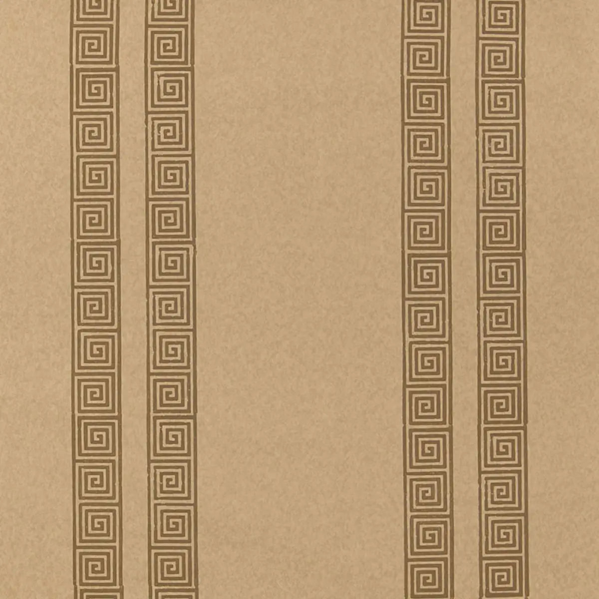 Greek Key Stripe Wallpaper - Tabac