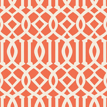 Load image into Gallery viewer, Imperial Trellis Ii Wallpaper - Ivory / Mandarin