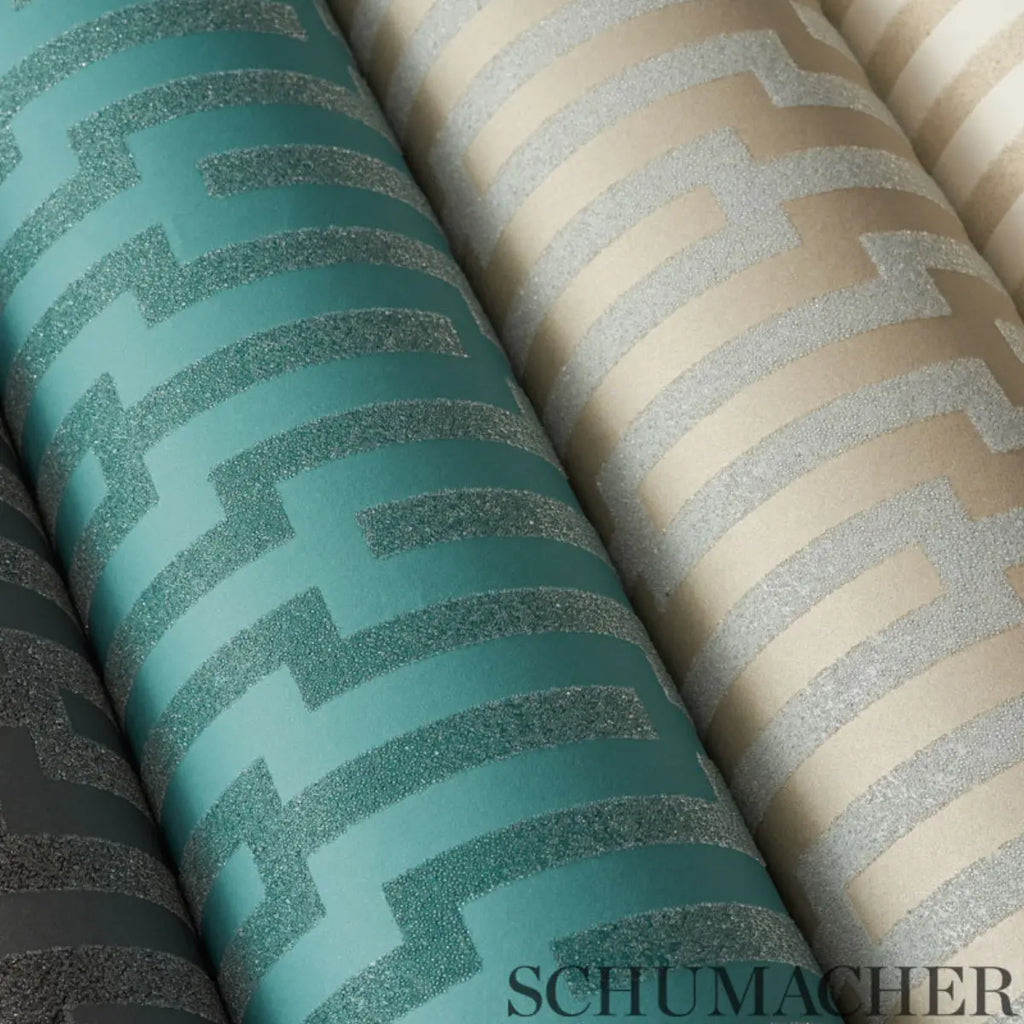 Metropolitan Fret Wallpaper in an interior setting
