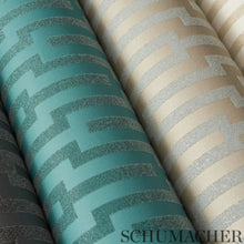 Load image into Gallery viewer, Metropolitan Fret Wallpaper in an interior setting