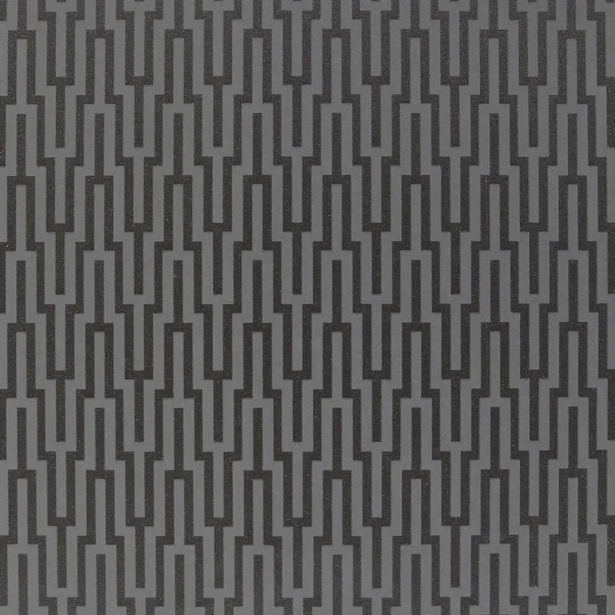 Metropolitan Fret Wallpaper - Black Pearl