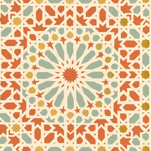 Load image into Gallery viewer, Nasrid Palace Mosaic Wallpaper - Persimmon