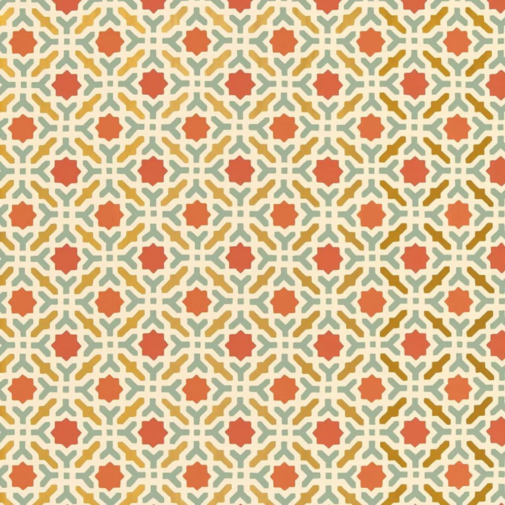 Serallo Mosaic Wallpaper - Persimmon