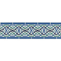 Darro Mosaic Border Wallpaper in an interior setting