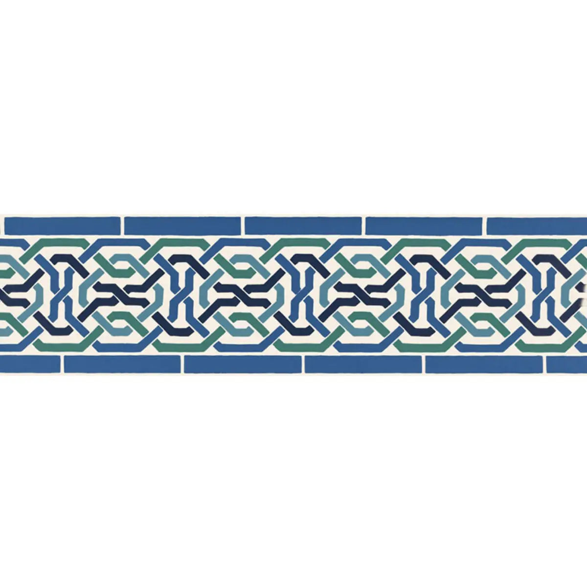 Darro Mosaic Border Wallpaper in an interior setting