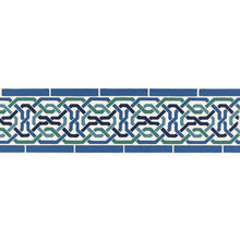 Load image into Gallery viewer, Darro Mosaic Border Wallpaper in an interior setting