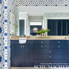 Load image into Gallery viewer, Taj Trellis Wallpaper in an interior setting