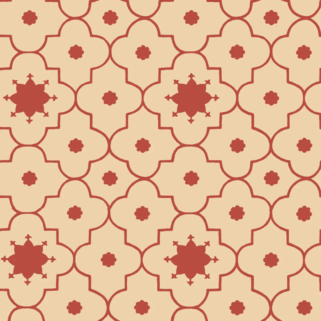 Taj Trellis Wallpaper - Pomegranate