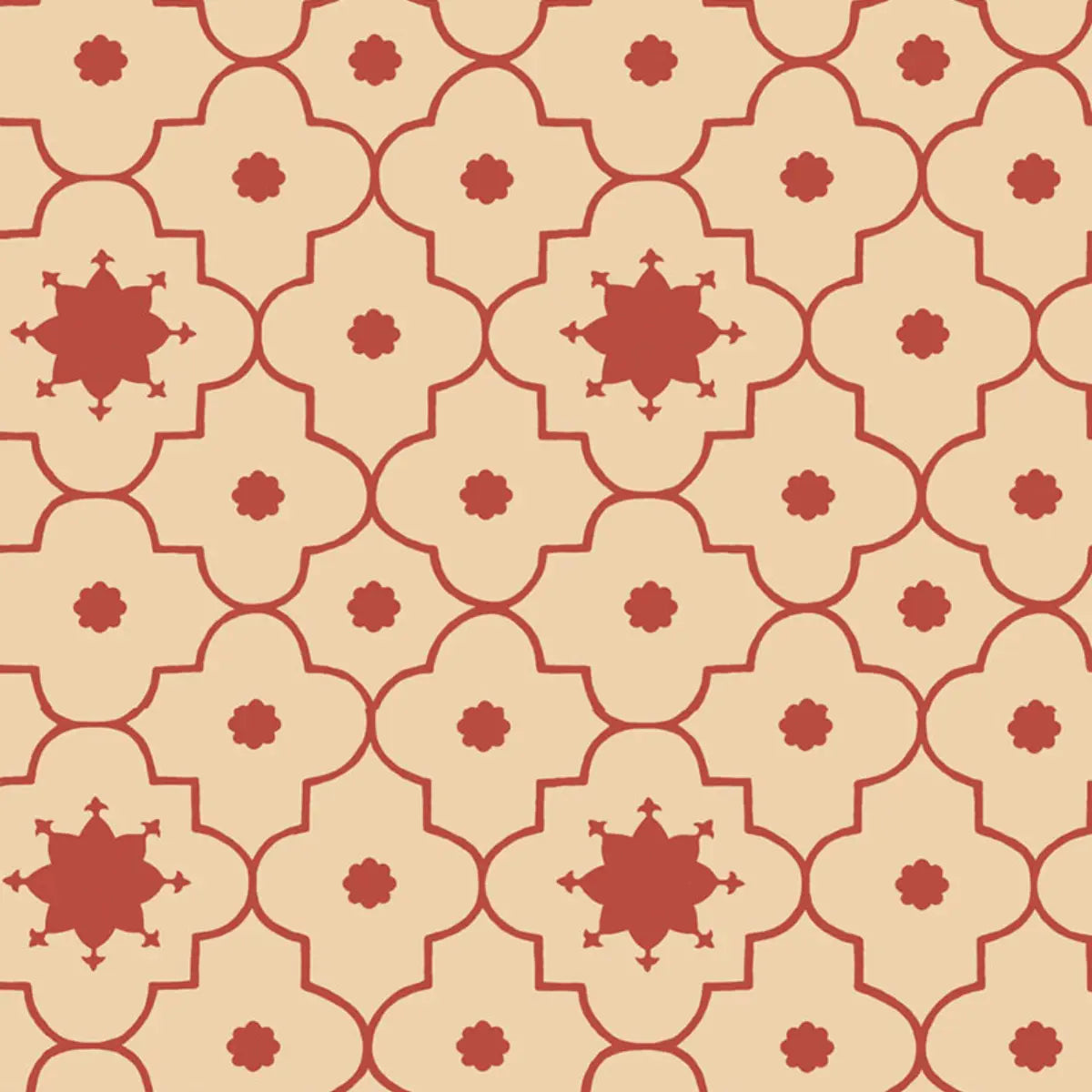 Taj Trellis Wallpaper - Pomegranate