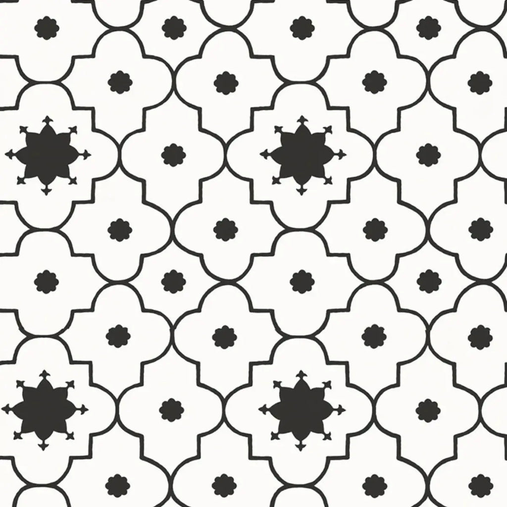 Taj Trellis Wallpaper - Noir