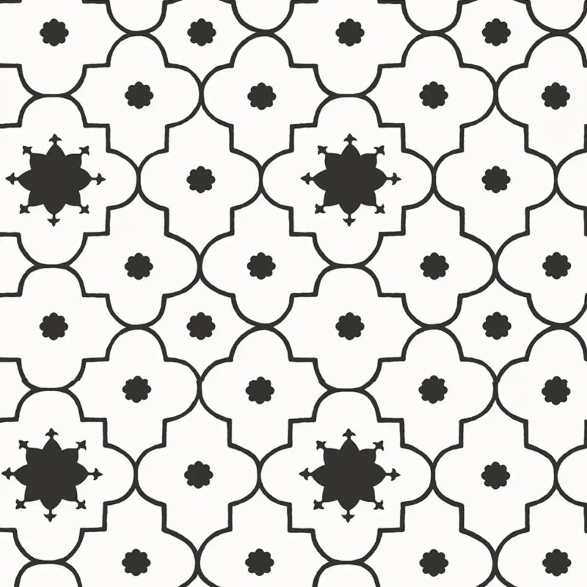 Taj Trellis Wallpaper - Noir