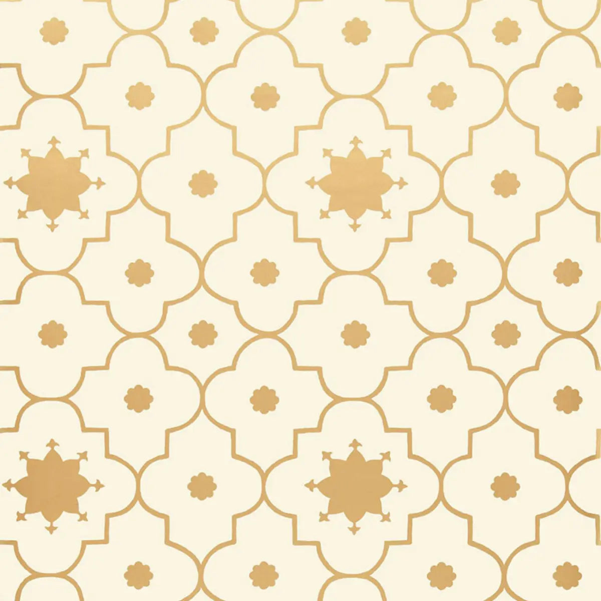 Taj Trellis Wallpaper - Burnished Gilt