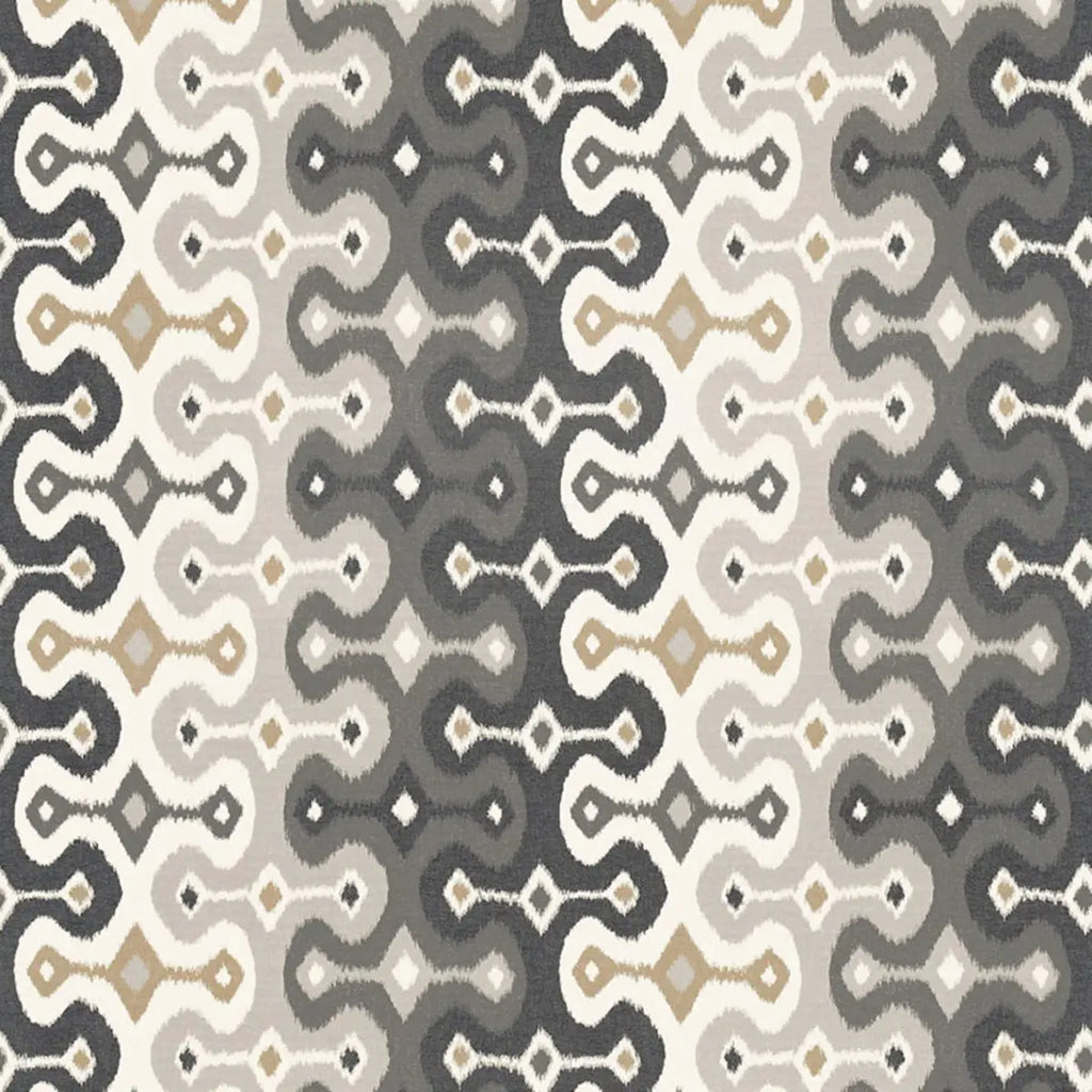 Darya Ikat Sidewall Wallpaper - Stone