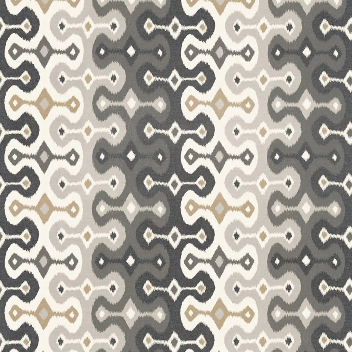 Darya Ikat Sidewall Wallpaper - Stone