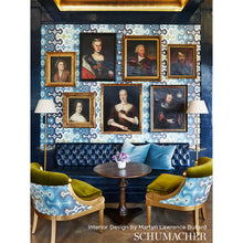 Load image into Gallery viewer, Darya Ikat Sidewall Wallpaper in an interior setting