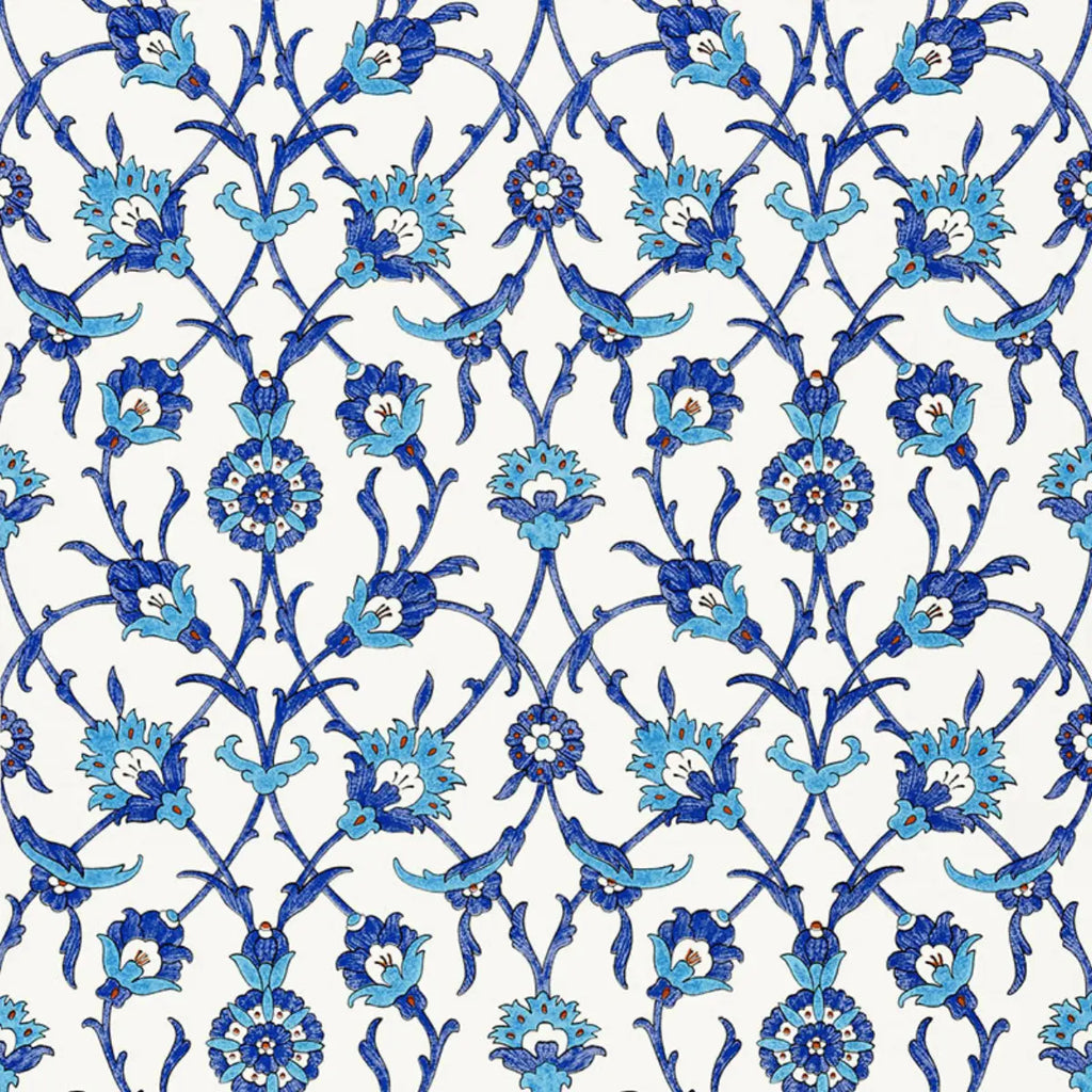 Sultan's Trellis Wallpaper - Peacock