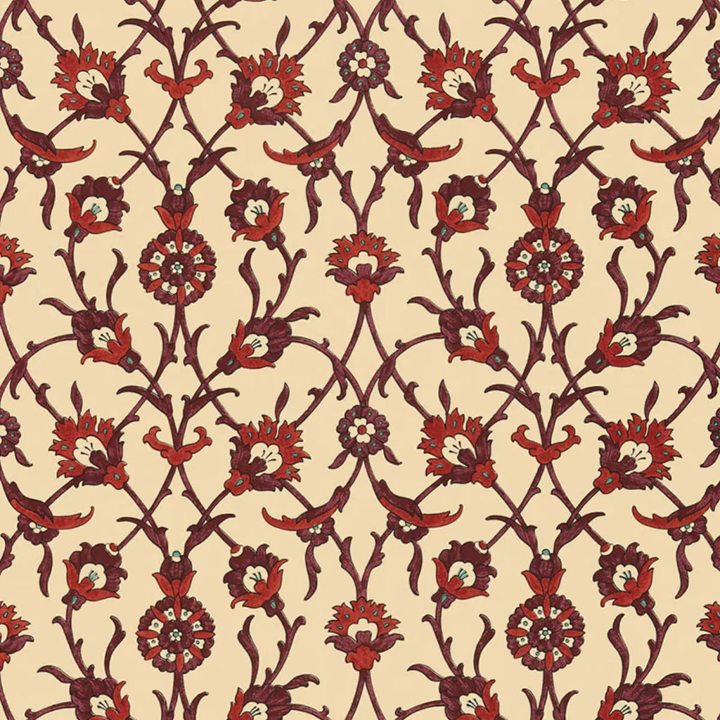 Sultan's Trellis Wallpaper - Pomegranate
