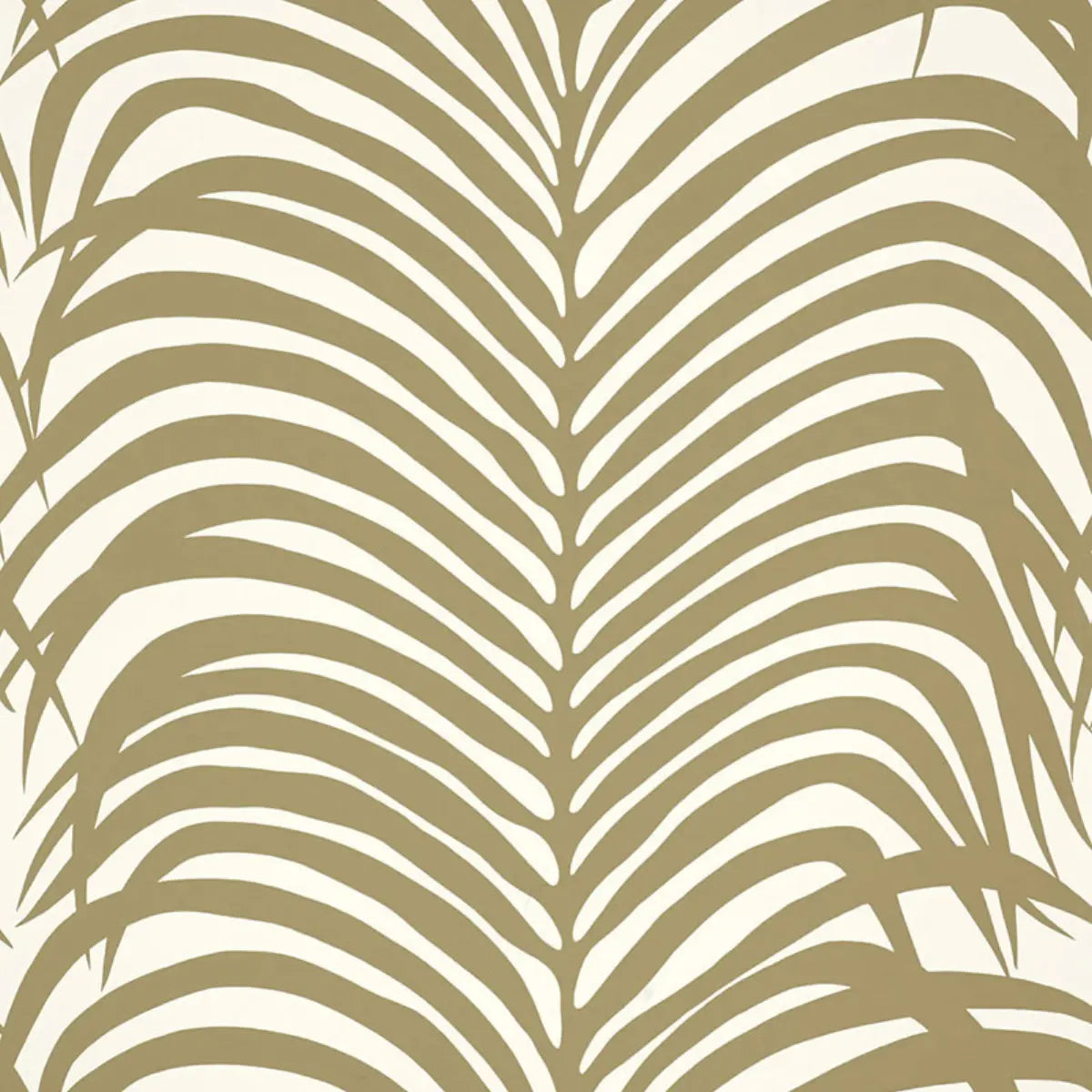Zebra Palm Wallpaper - Khaki