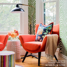 Load image into Gallery viewer, Zebra Palm Wallpaper in an interior setting