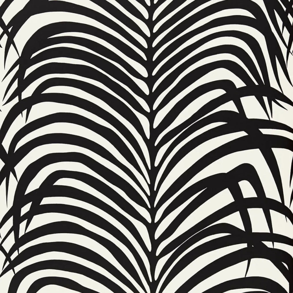 Zebra Palm Wallpaper - Ebony