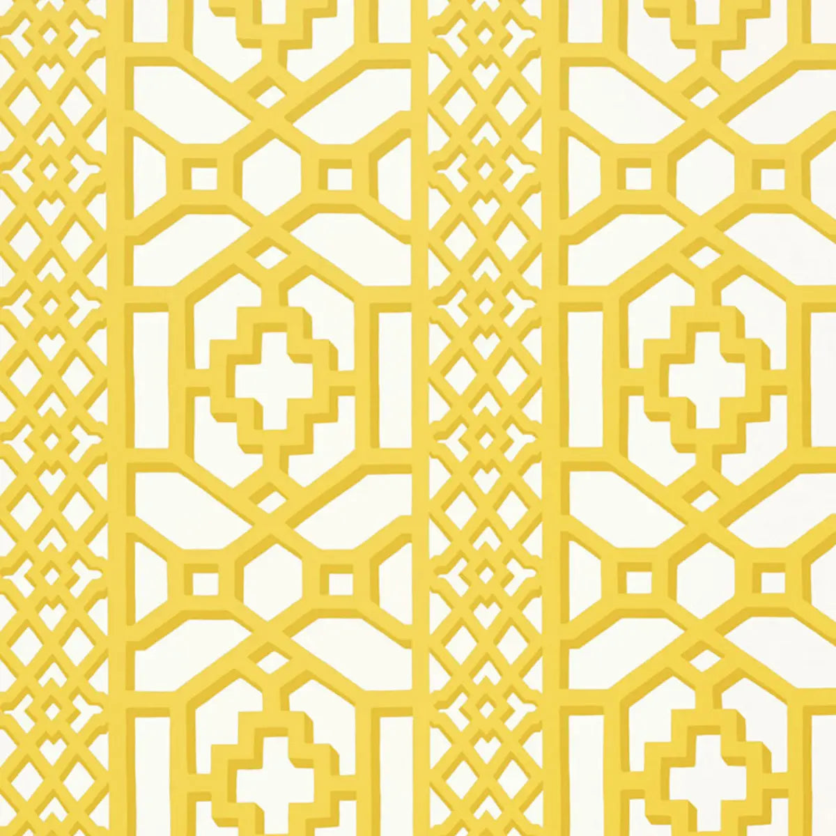 Zanzibar Trellis Wallpaper - Canary