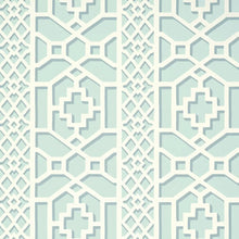 Load image into Gallery viewer, Zanzibar Trellis Wallpaper - Winter Mint