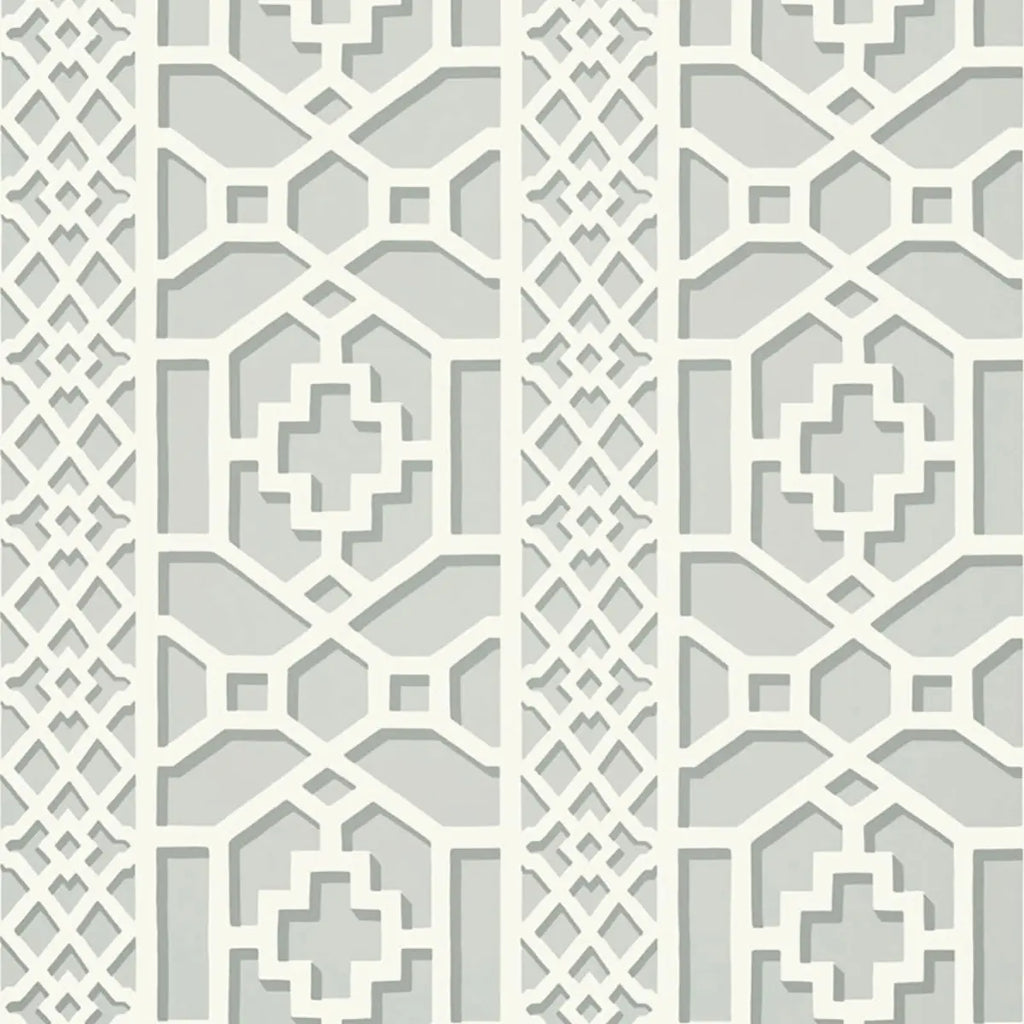 Zanzibar Trellis Wallpaper - Cloud