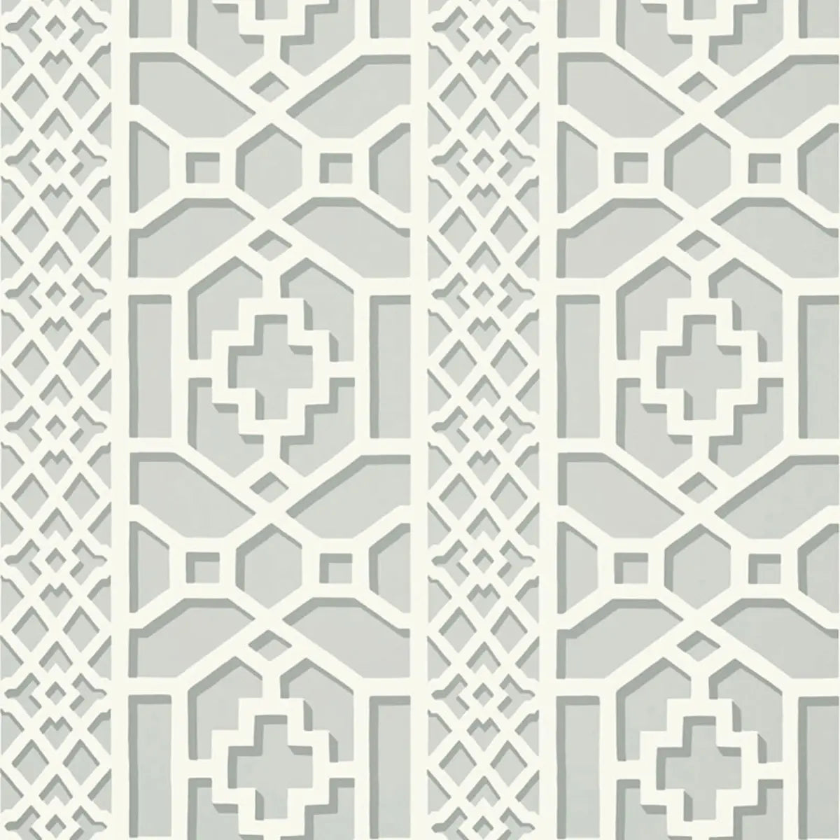 Zanzibar Trellis Wallpaper - Cloud