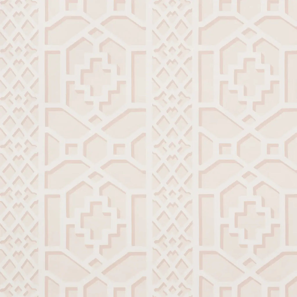 Zanzibar Trellis Wallpaper - Blush