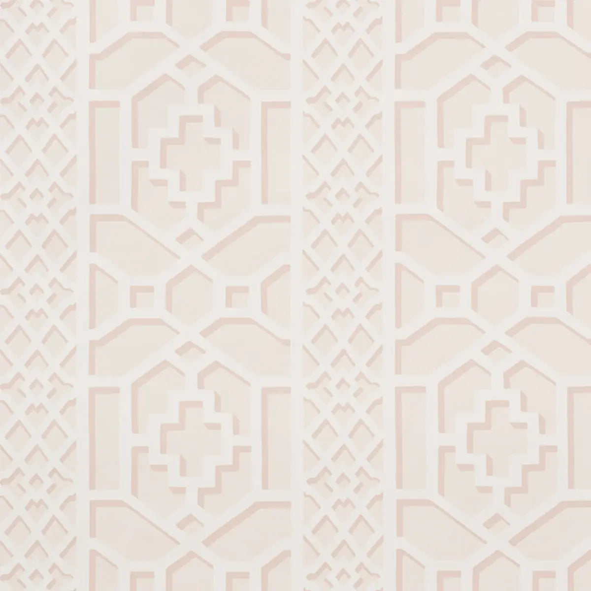 Zanzibar Trellis Wallpaper - Blush