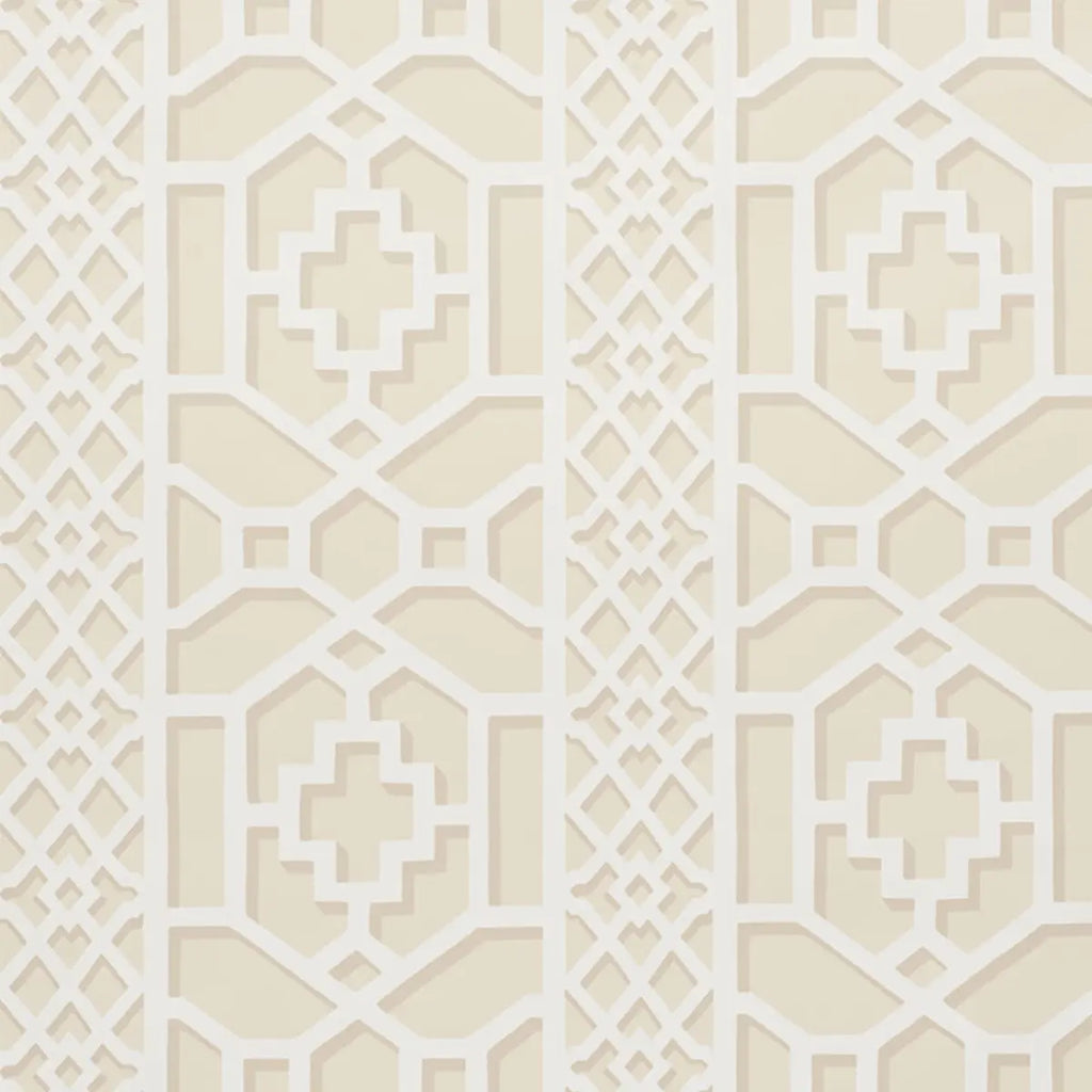 Zanzibar Trellis Wallpaper - Sand