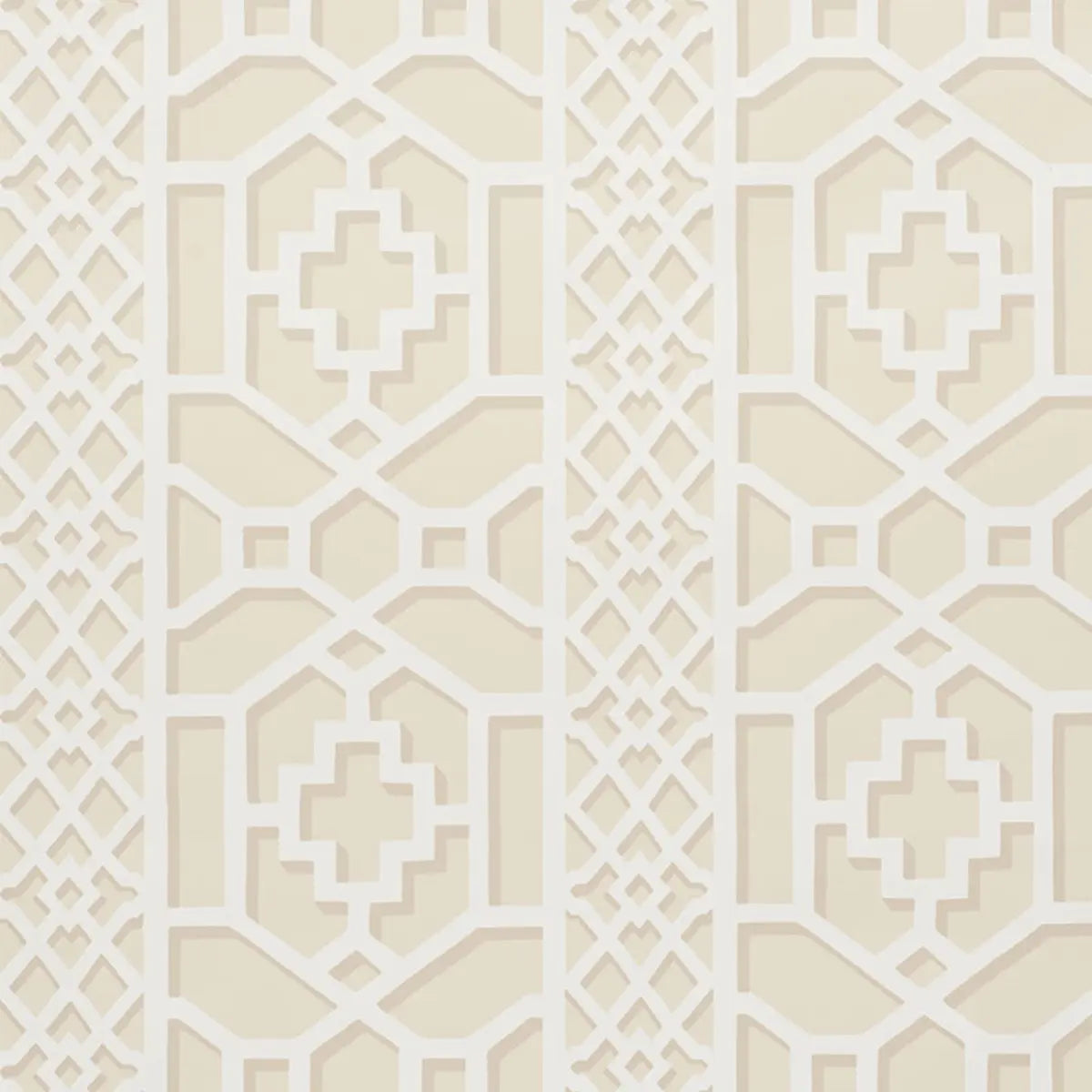 Zanzibar Trellis Wallpaper - Sand