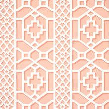 Load image into Gallery viewer, Zanzibar Trellis Wallpaper - Coral