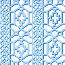 Load image into Gallery viewer, Zanzibar Trellis Wallpaper - Blue