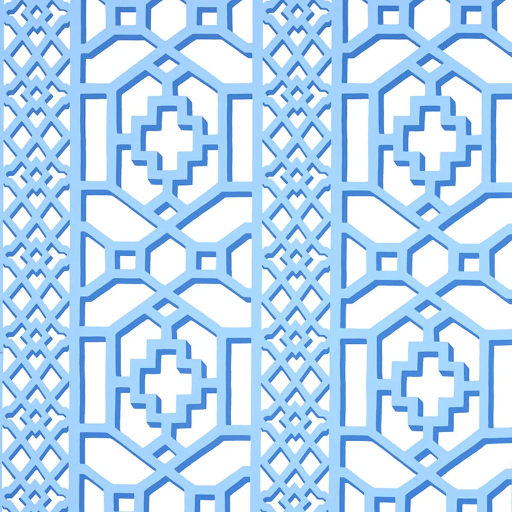 Zanzibar Trellis Wallpaper - Blue