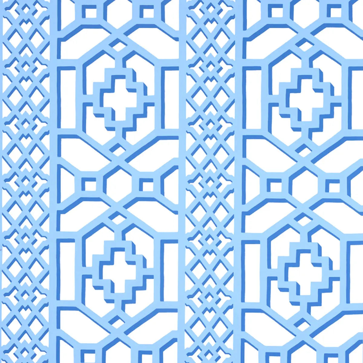 Zanzibar Trellis Wallpaper - Blue