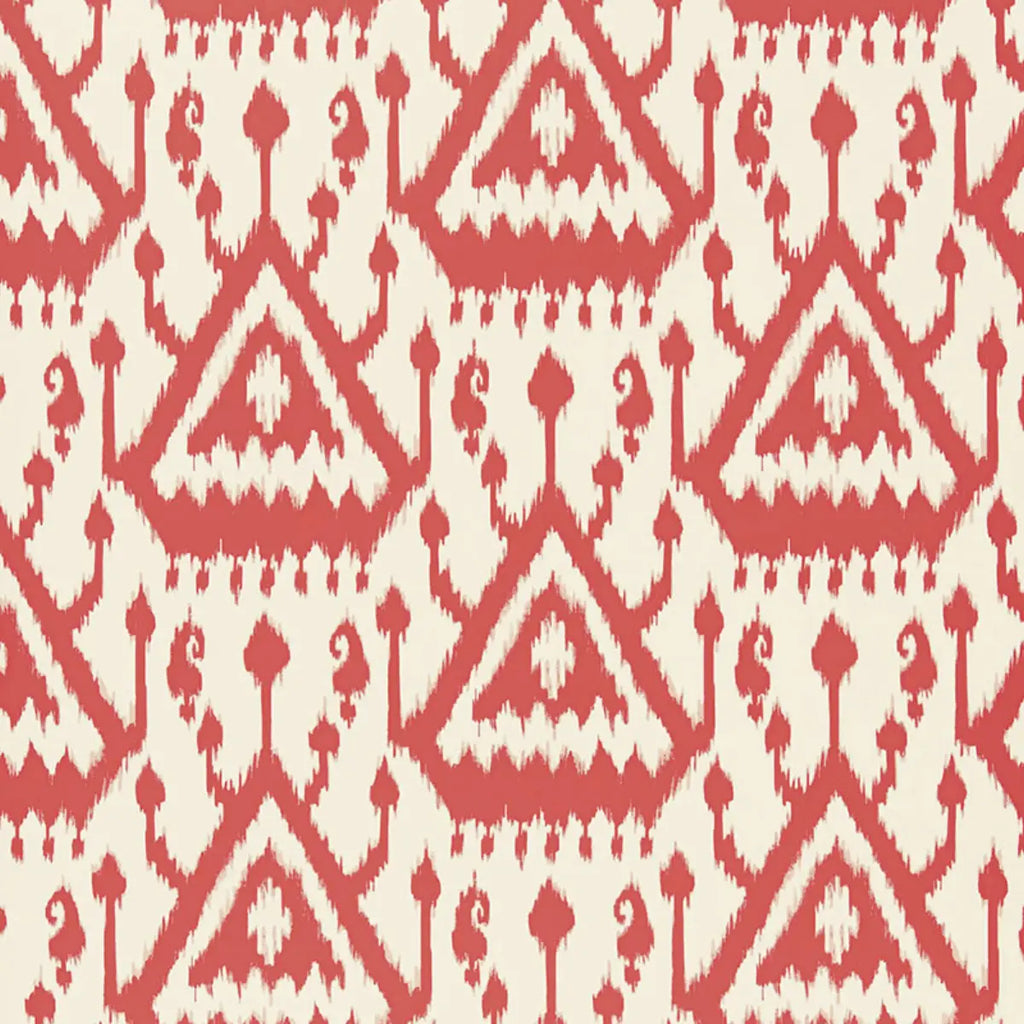 Vientiane Ikat Wallpaper - Coral