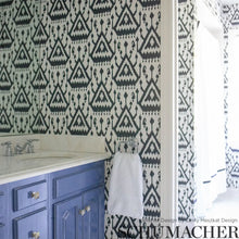 Load image into Gallery viewer, Vientiane Ikat Wallpaper in an interior setting